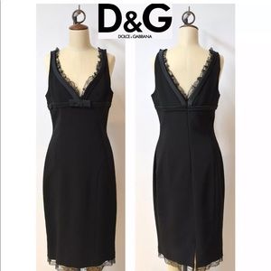 D&G black satin LBD size M/L